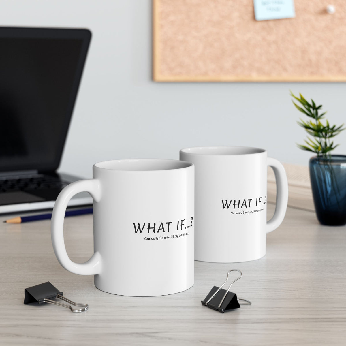 What If...? Curiosity Sparks All Opportunities? Ceramic Mug — Inspirational Q@369 Coffee Cup (11oz, 15oz)