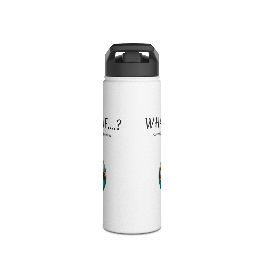 Stainless Steel Water Bottle — "What If...?" Inspirational Travel Bottle