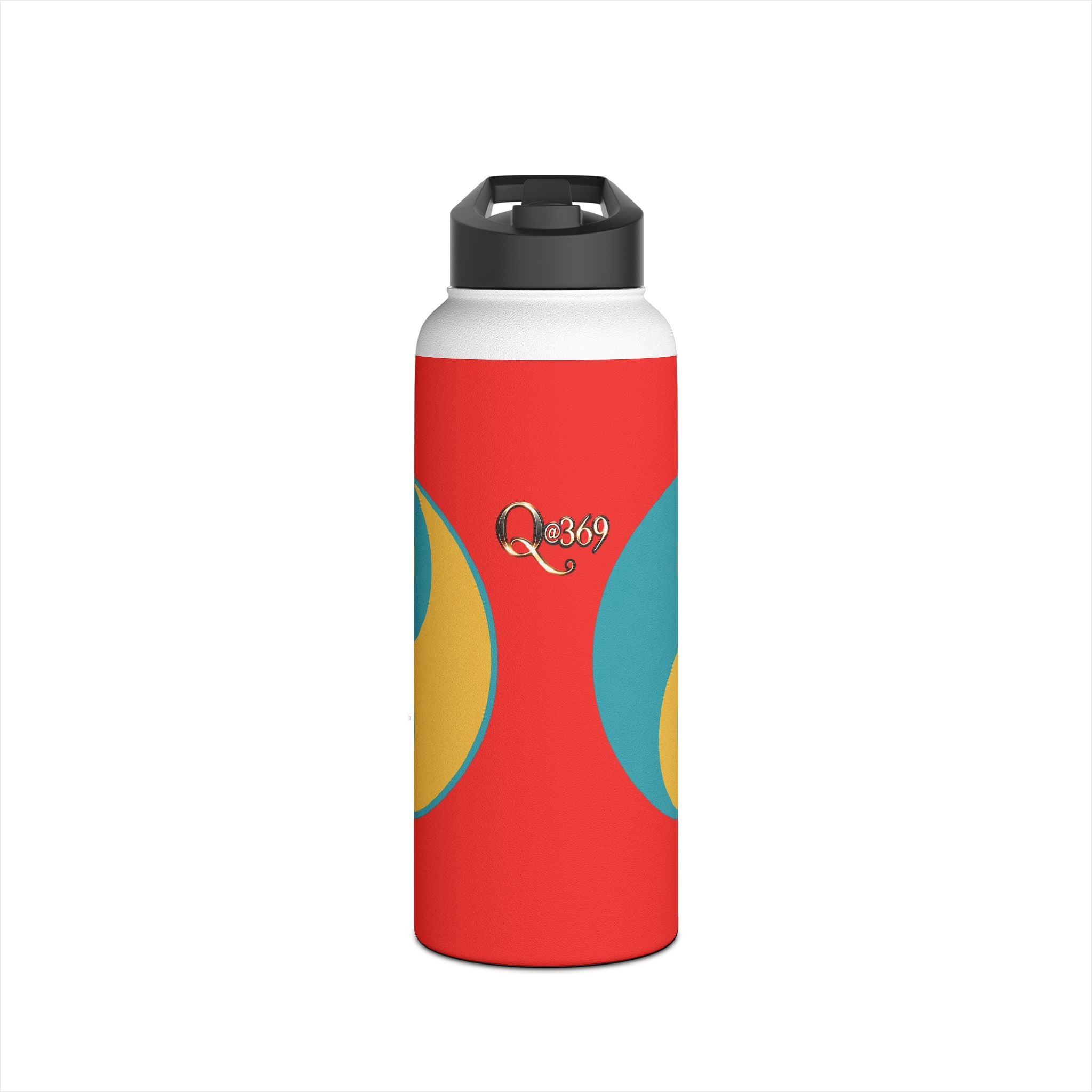 Stainless Steel Water Bottle — Retro Color Block Q369 Design
