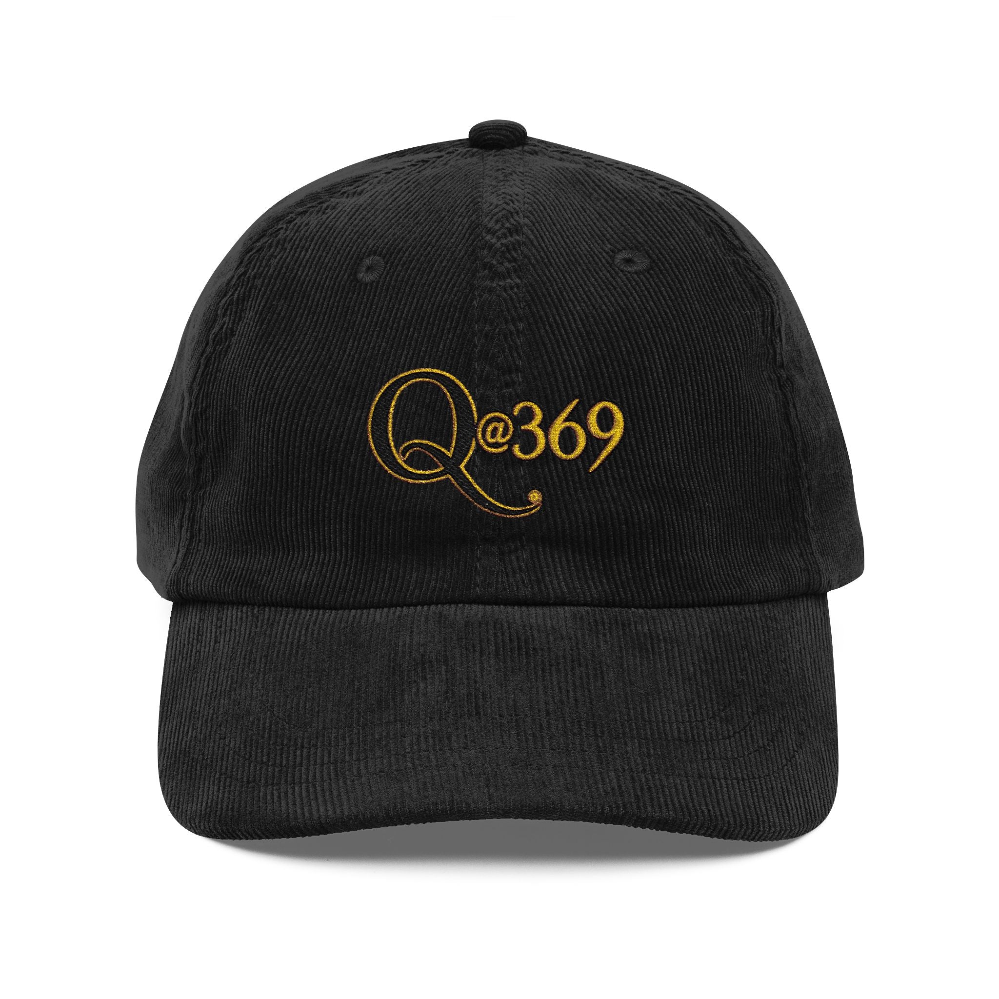 Corduroy Baseball Cap — Embroidered Q@369 Vintage Style
