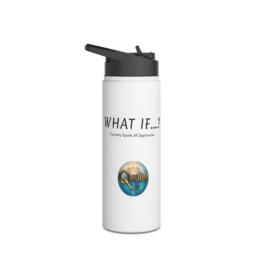 Stainless Steel Water Bottle — "What If...?" Inspirational Travel Bottle