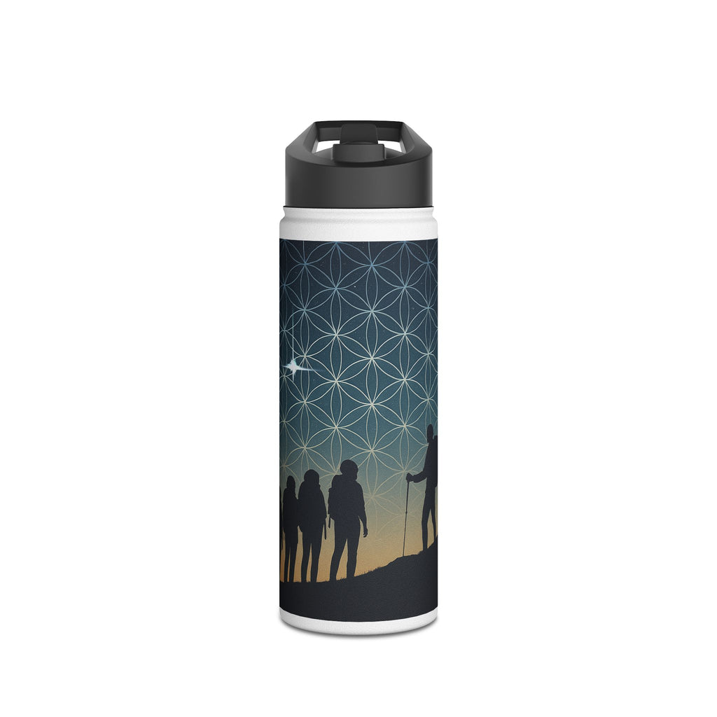 QA369 Spiritual Stainless Steel Water Bottle, Matte Finish, BPA Free, Hot Cold Insulation, Gift for Professionals, Fitness