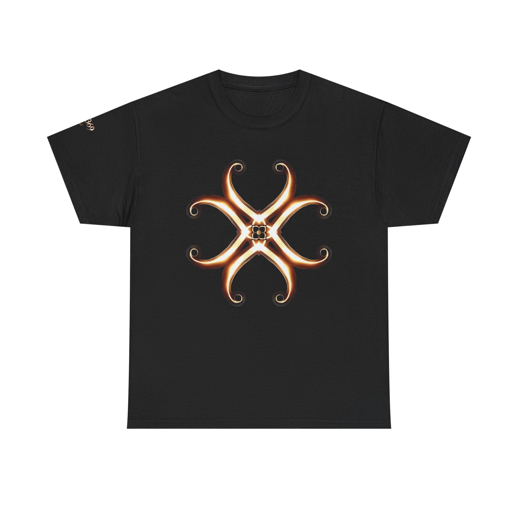 Fractal Starburst Tee — Golden Sacred Geometry Design