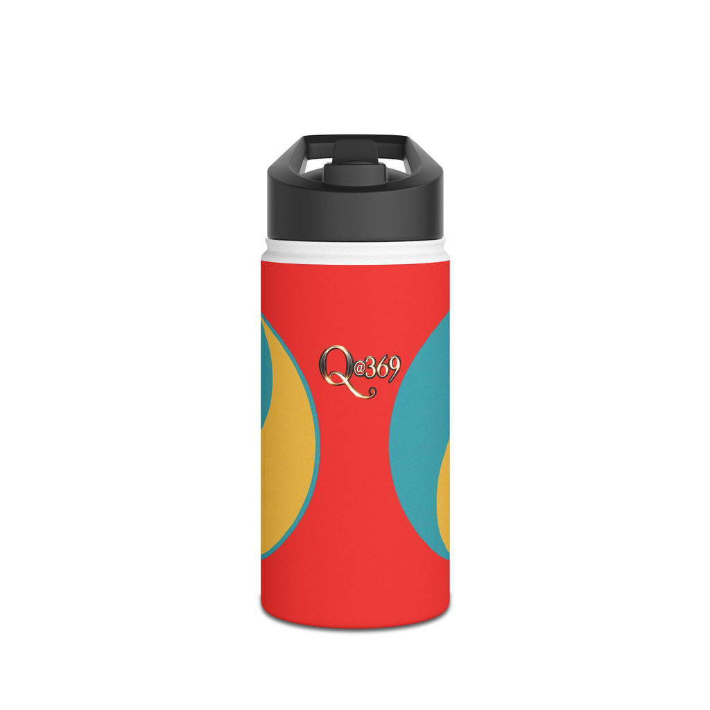 Stainless Steel Water Bottle — Retro Color Block Q369 Design