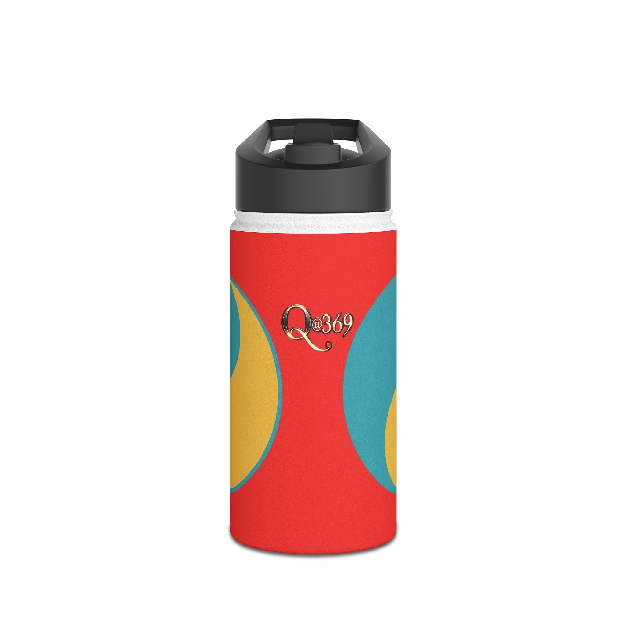 Stainless Steel Water Bottle — Retro Color Block Q369 Design