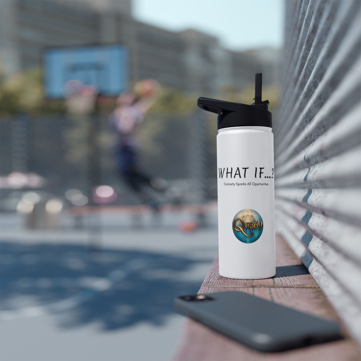 Stainless Steel Water Bottle — "What If...?" Inspirational Travel Bottle