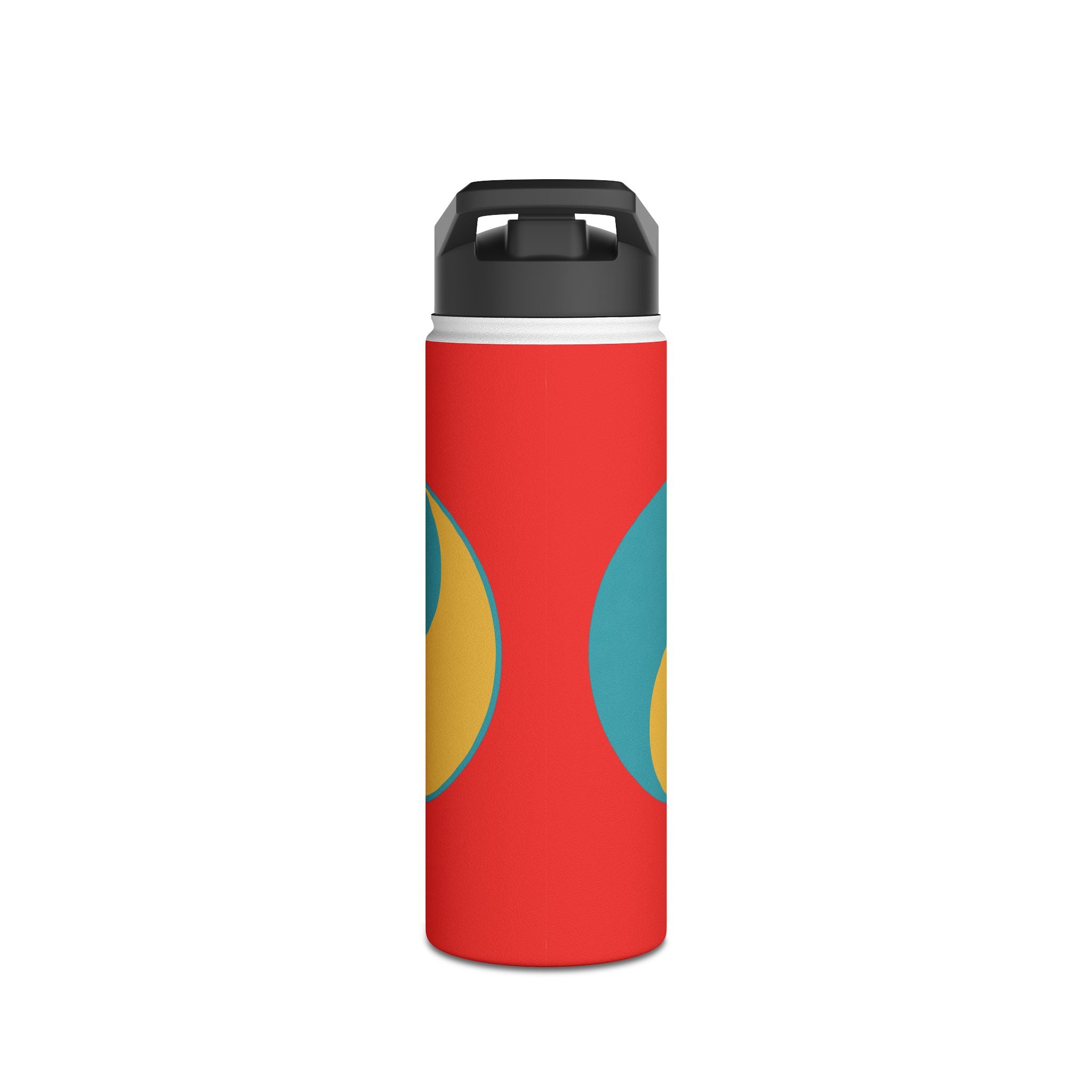 Stainless Steel Water Bottle — Retro Color Block Q369 Design