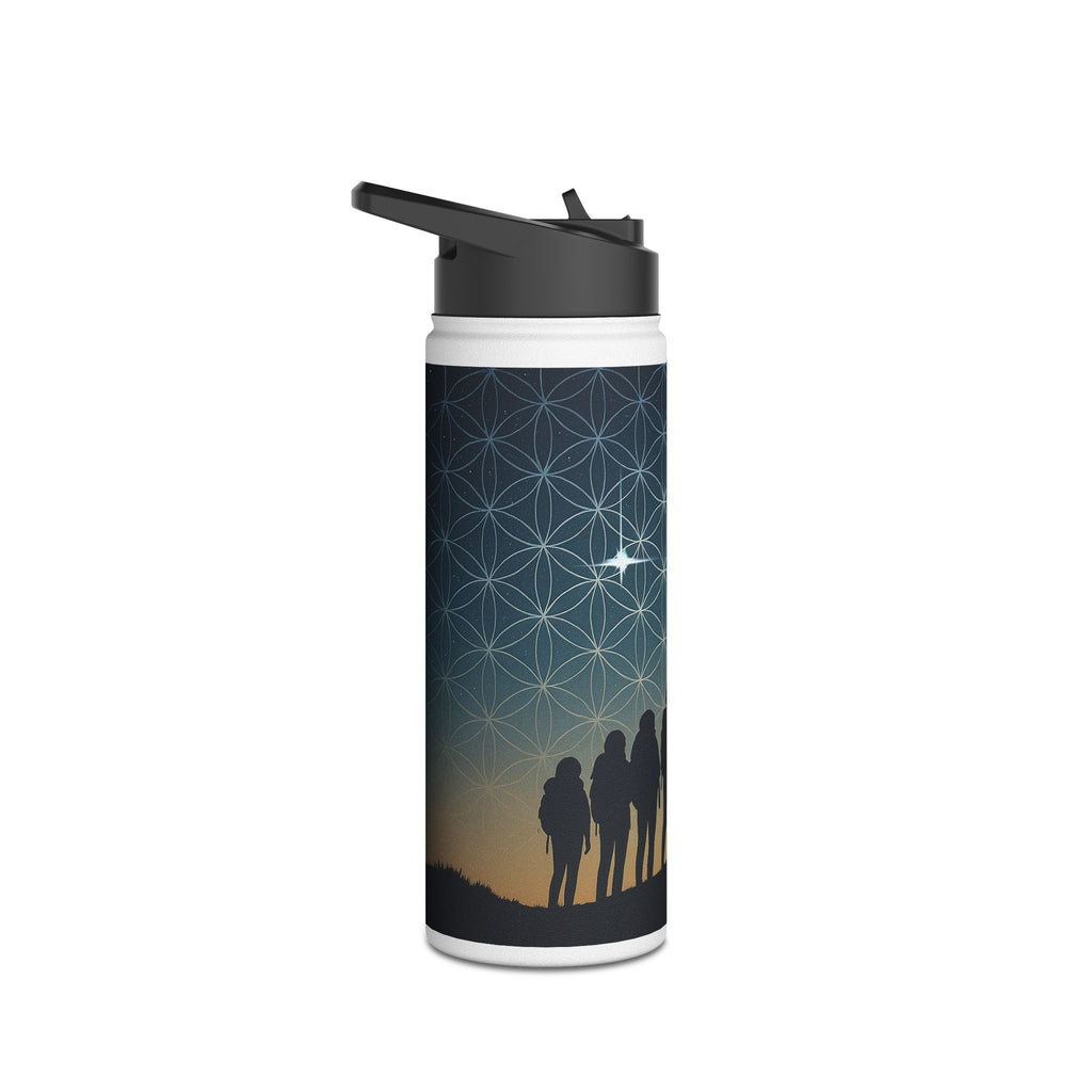 QA369 Spiritual Stainless Steel Water Bottle, Matte Finish, BPA Free, Hot Cold Insulation, Gift for Professionals, Fitness