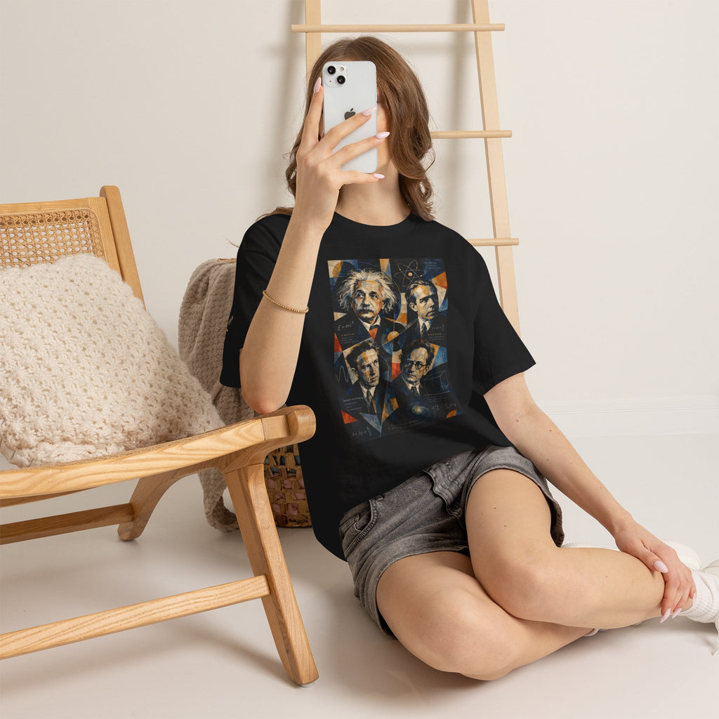 Science Legends Portrait T-Shirt — Einstein, Feynman & More Graphic Tee
