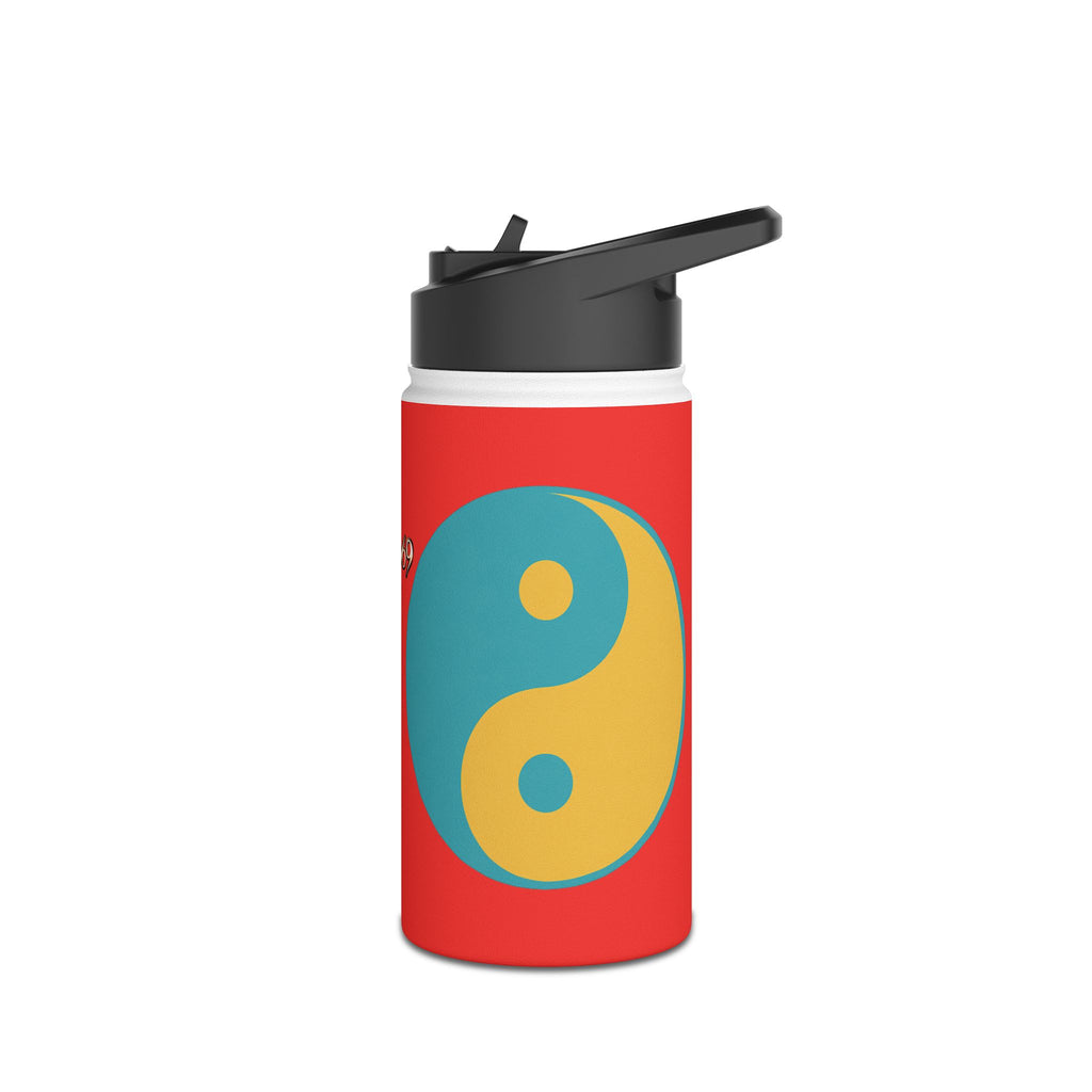 Stainless Steel Water Bottle — Retro Color Block Q369 Design