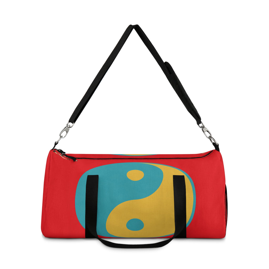 Yin-Yang Duffel Bag, Vibrant Gym Bag, Travel Bag, Sport Bag, Perfect for Yoga, Fitness, and Getaways