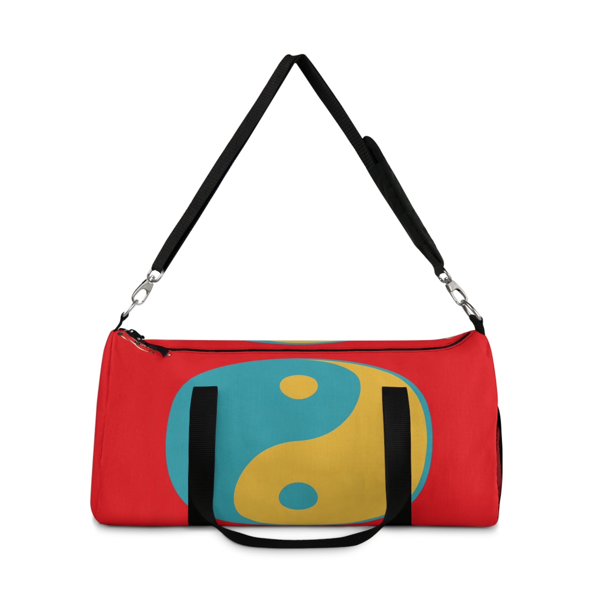 Yin-Yang Duffel Bag, Vibrant Gym Bag, Travel Bag, Sport Bag, Perfect for Yoga, Fitness, and Getaways