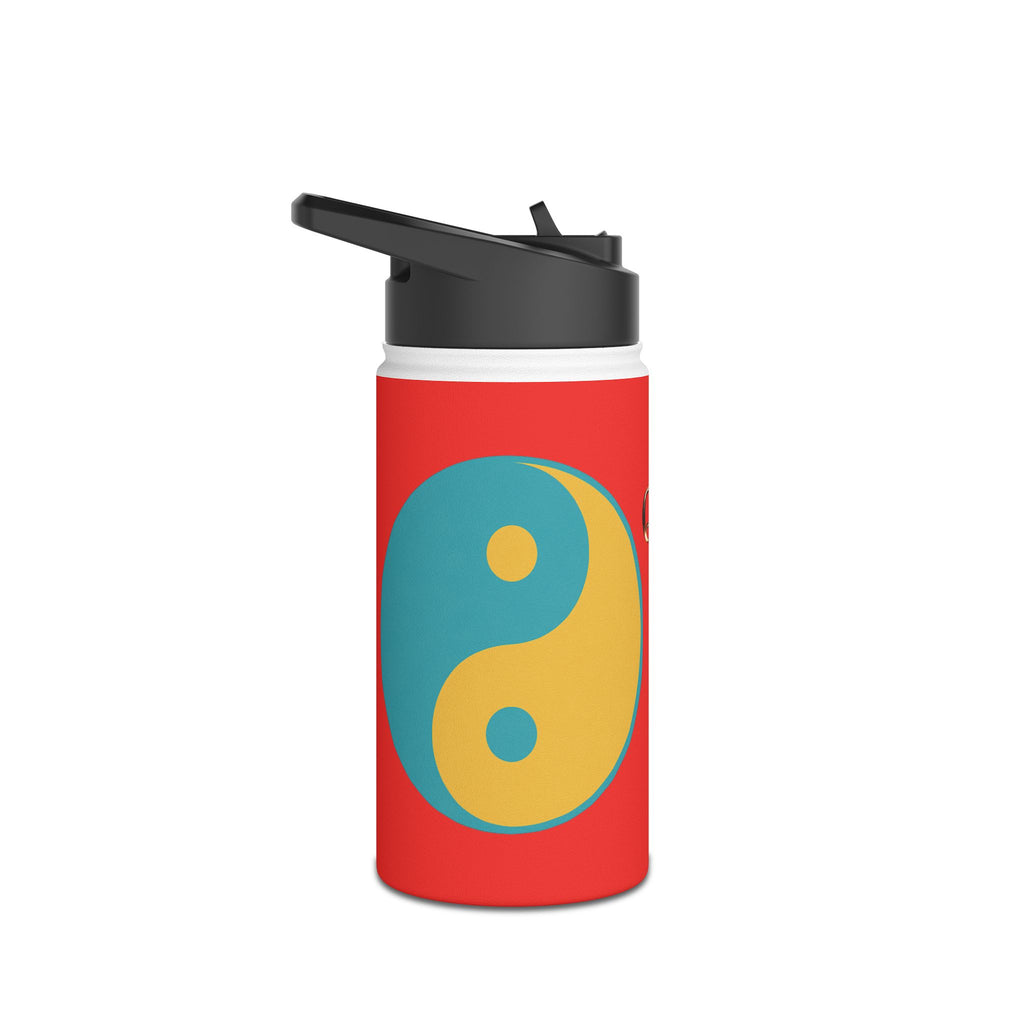 Stainless Steel Water Bottle — Retro Color Block Q369 Design