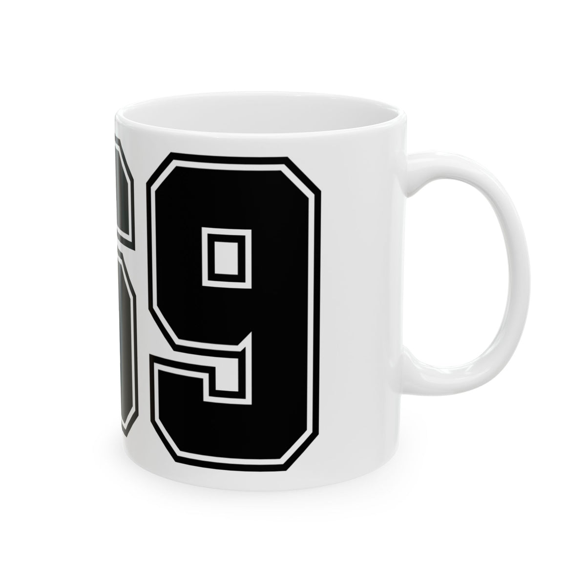 369 Retro Number Ceramic Mug — Vintage Sports Jersey Style Coffee Cup (11oz/15oz)