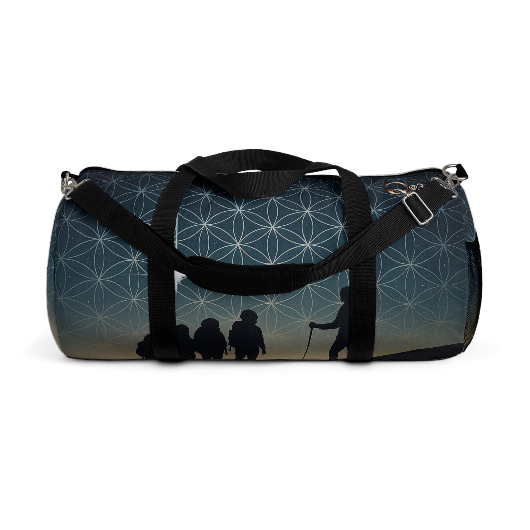 QA369 Sacred Geometry Night Sky Duffel Bag | Adventure, Fitness, and Travel Companion
