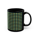 Yin Yang Dot Pattern Black Coffee Mug — 11oz & 15oz