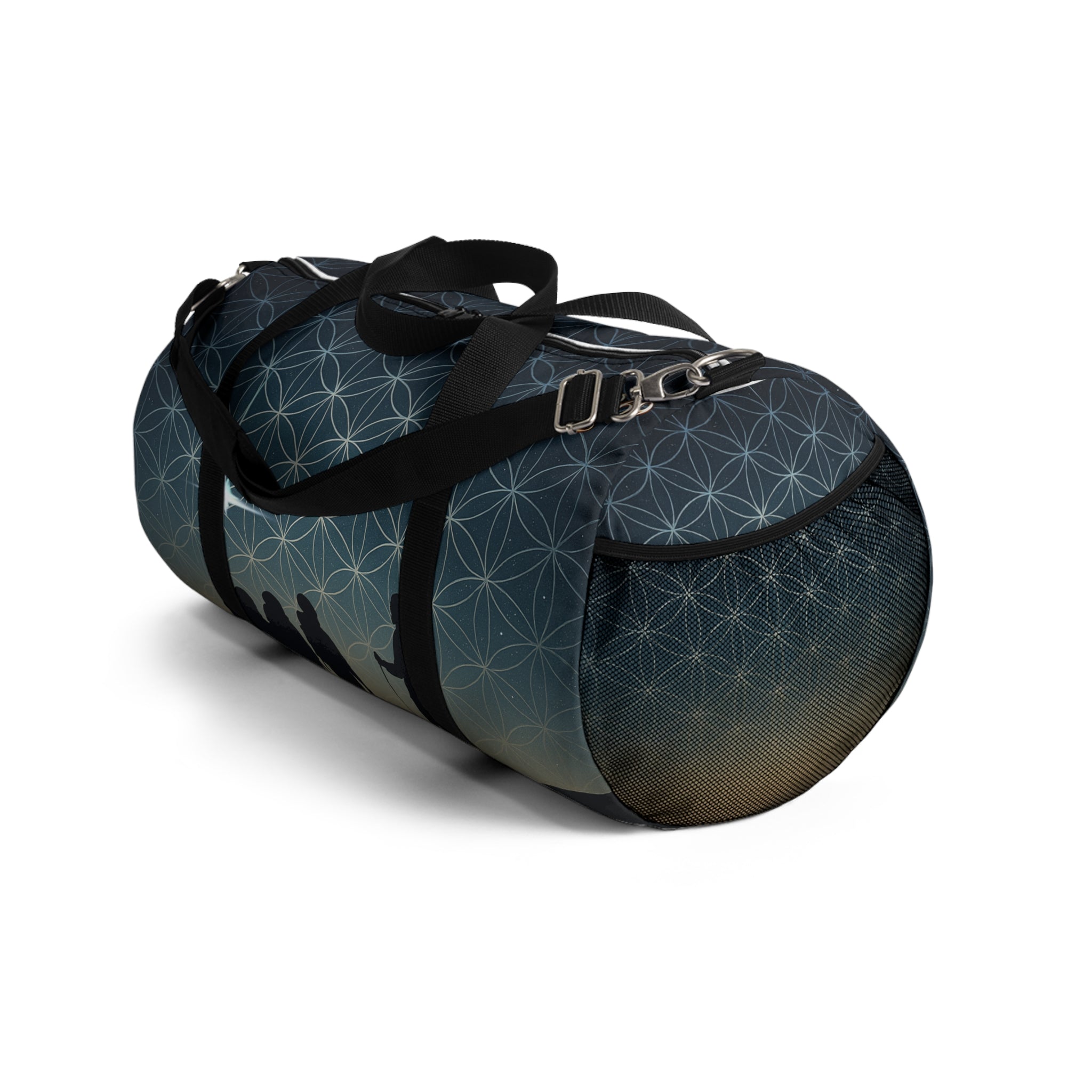 QA369 Sacred Geometry Night Sky Duffel Bag | Adventure, Fitness, and Travel Companion