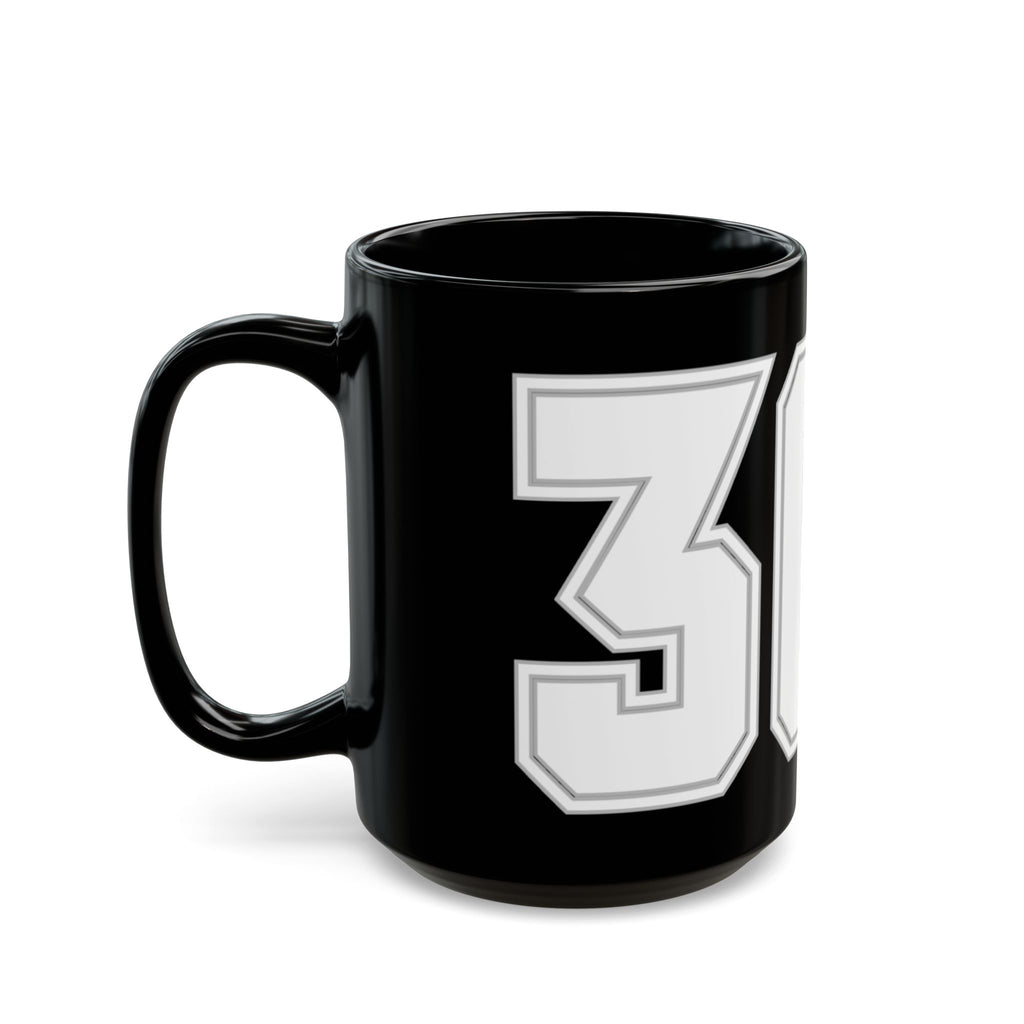 369 Retro Varsity Number Mug — Black Ceramic Sports Jersey Coffee Cup (11oz & 15oz)