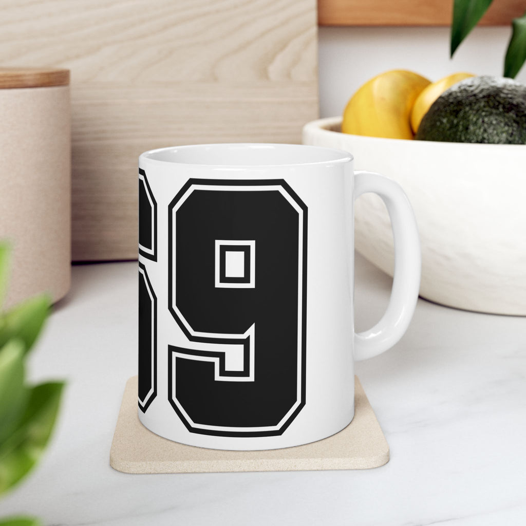 369 Retro Number Ceramic Mug — Vintage Sports Jersey Style Coffee Cup (11oz/15oz)