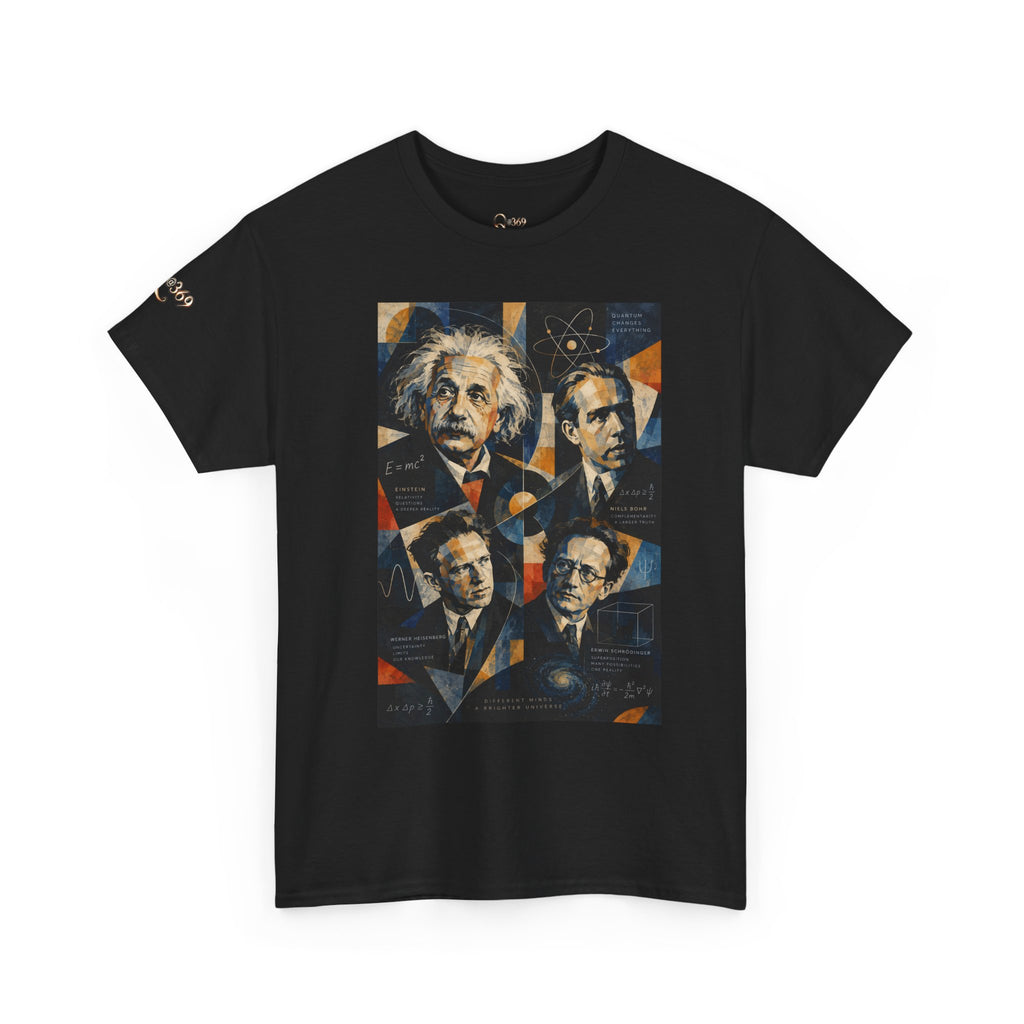 Science Legends Portrait T-Shirt — Einstein, Feynman & More Graphic Tee