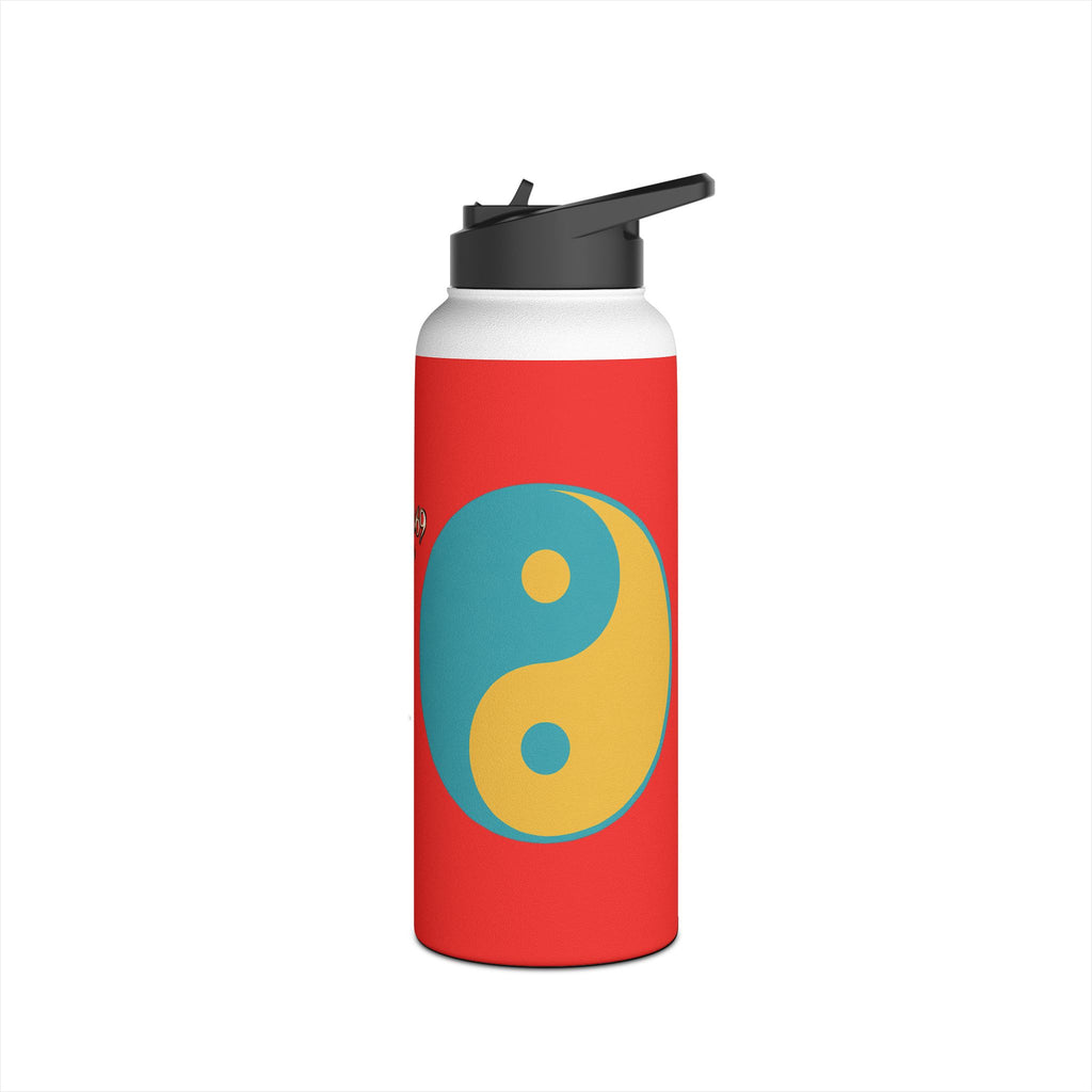 Stainless Steel Water Bottle — Retro Color Block Q369 Design