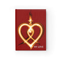 My Love Flame Heart Journal — Romantic Red Hardcover Notebook for Valentine's Day & Anniversary