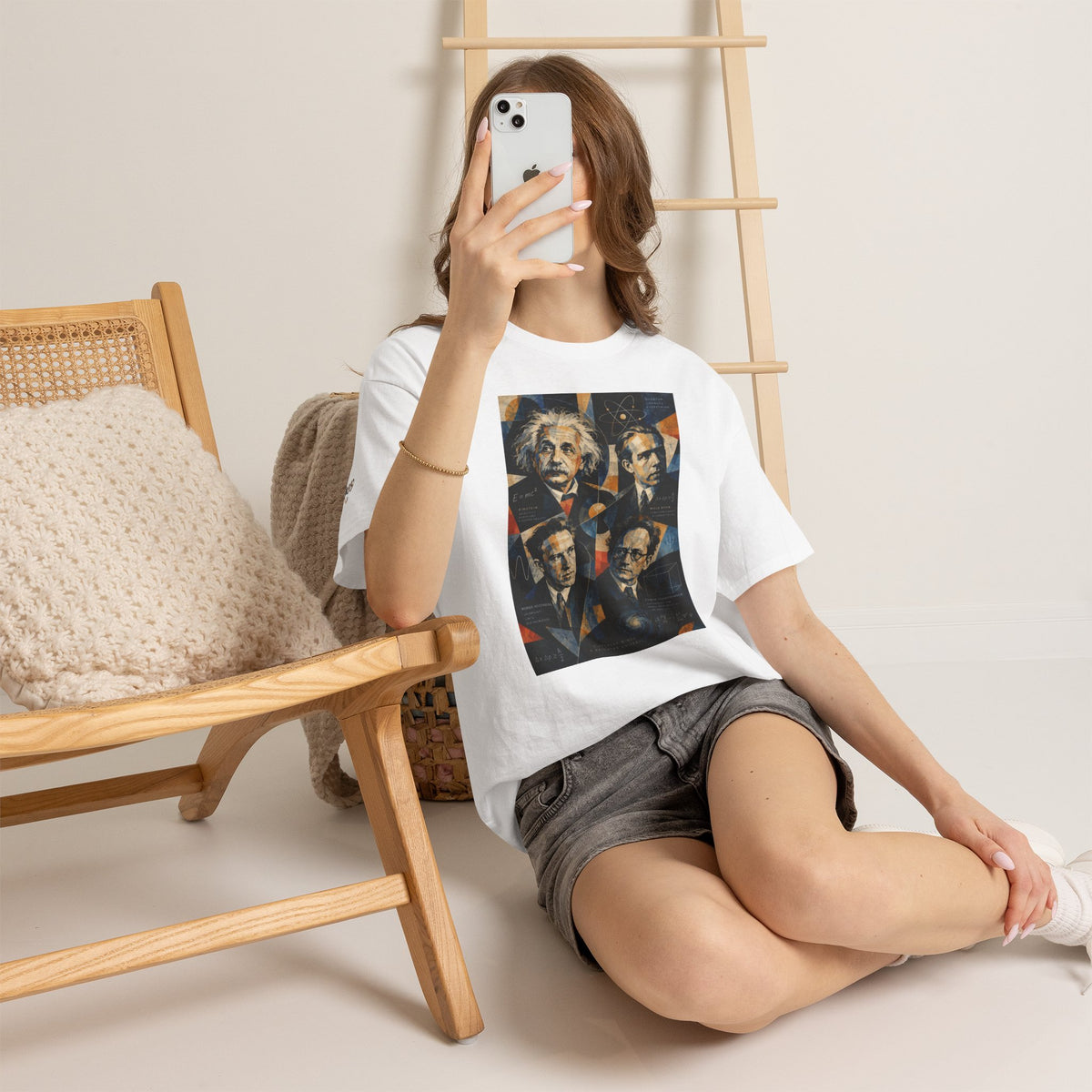 Science Legends Portrait T-Shirt — Einstein, Feynman & More Graphic Tee