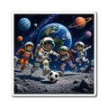 Space Soccer Astronaut Magnets — Kids’ Planetary Soccer Refrigerator Magnet