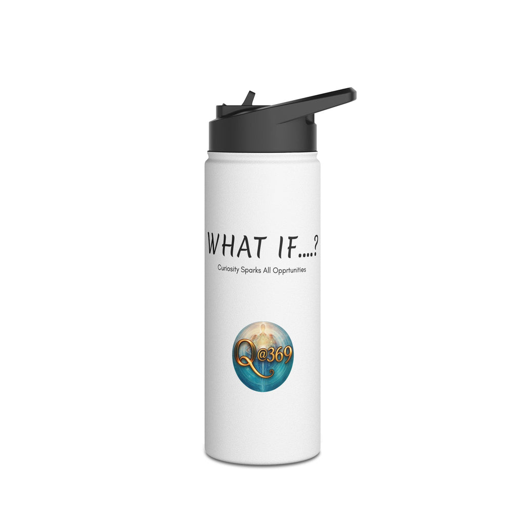 Stainless Steel Water Bottle — "What If...?" Inspirational Travel Bottle