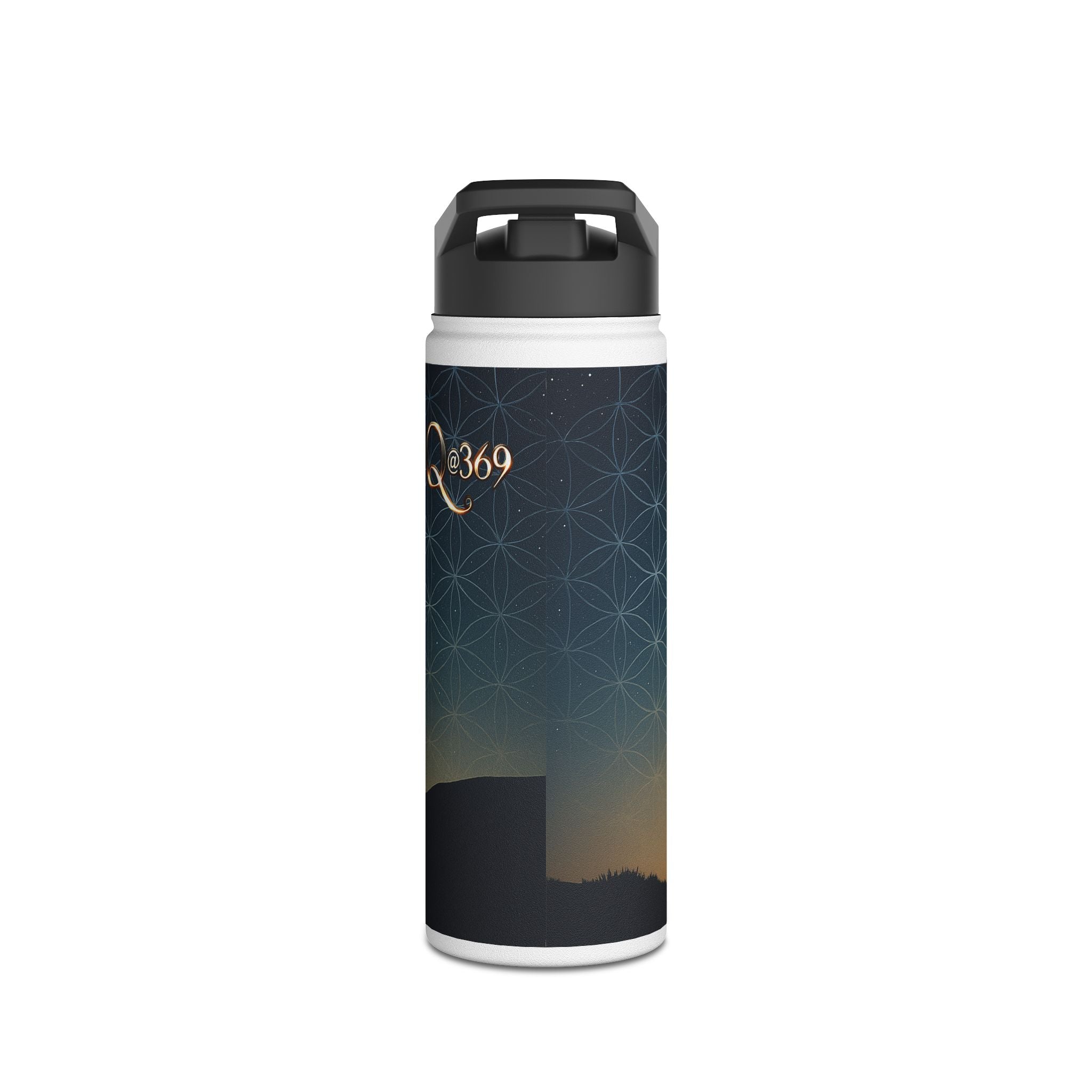 QA369 Spiritual Stainless Steel Water Bottle, Matte Finish, BPA Free, Hot Cold Insulation, Gift for Professionals, Fitness
