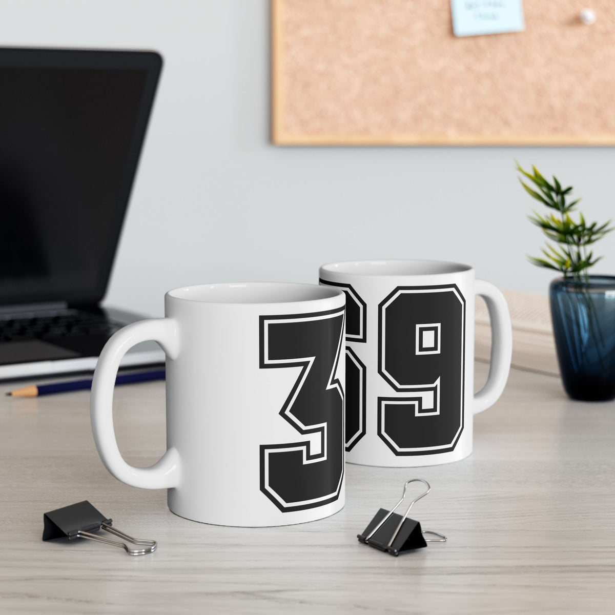 369 Retro Number Ceramic Mug — Vintage Sports Jersey Style Coffee Cup (11oz/15oz)