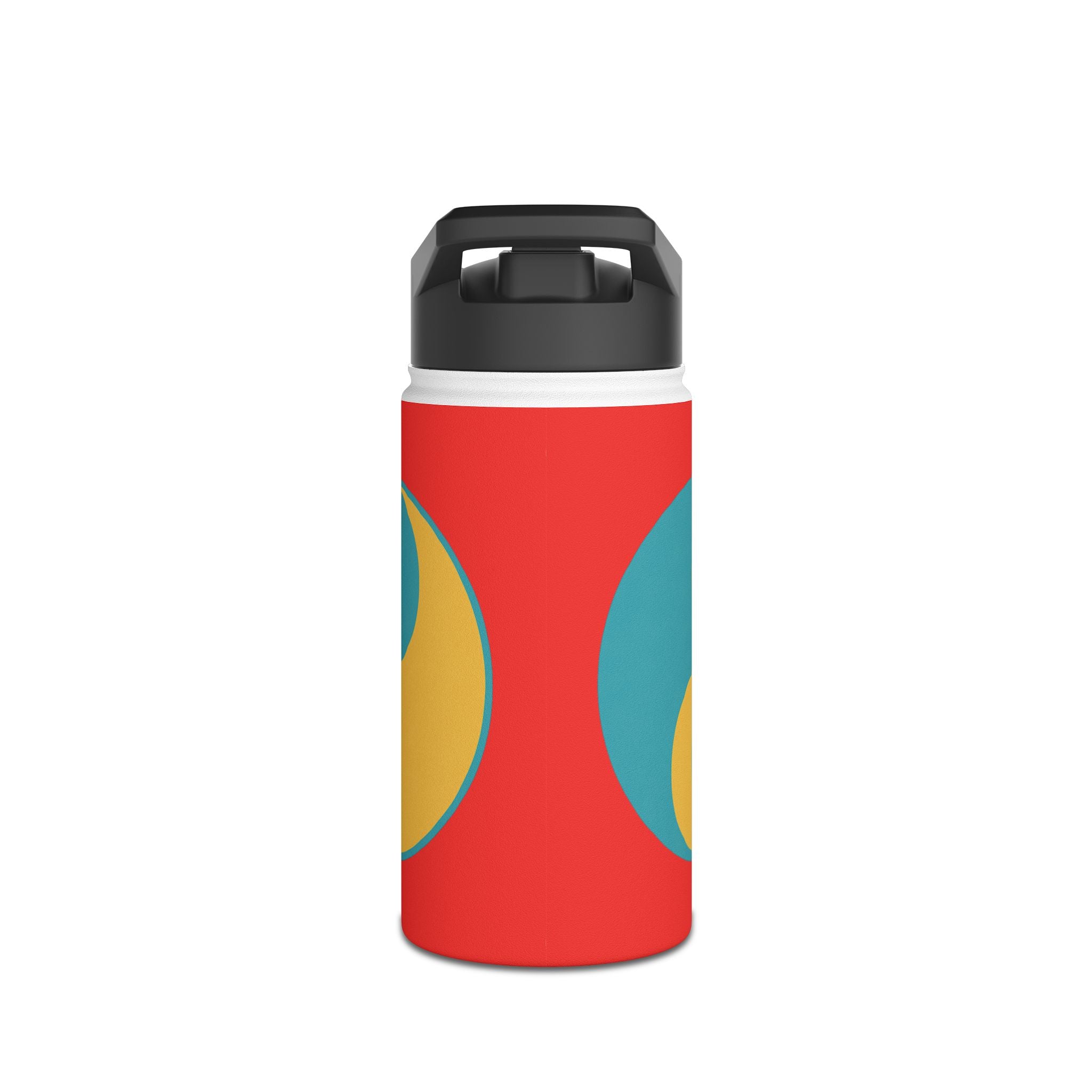 Stainless Steel Water Bottle — Retro Color Block Q369 Design