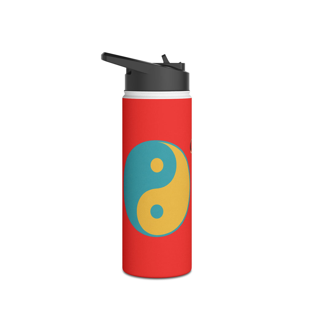 Stainless Steel Water Bottle — Retro Color Block Q369 Design