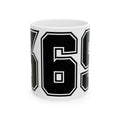 369 Retro Number Ceramic Mug — Vintage Sports Jersey Style Coffee Cup (11oz/15oz)