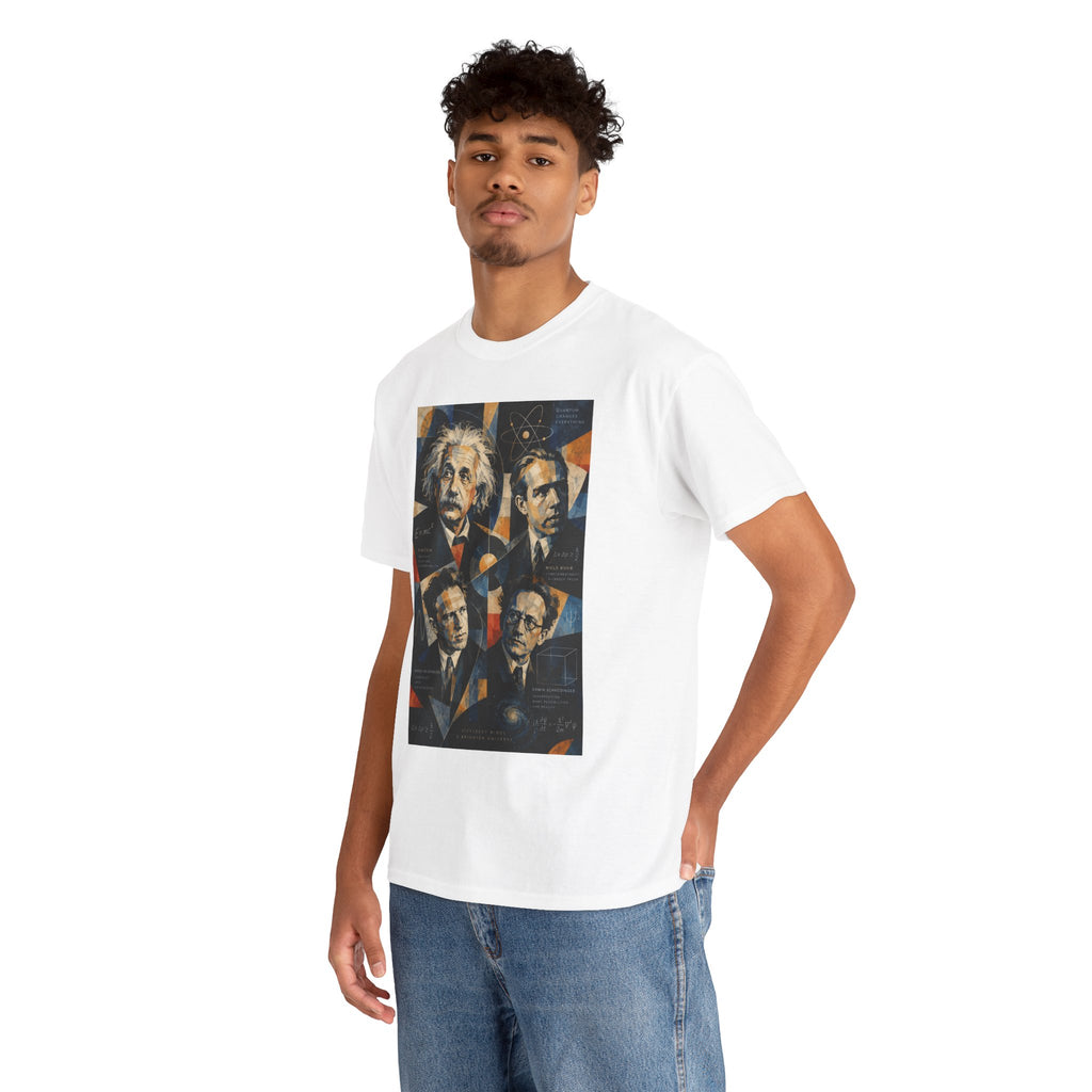 Science Legends Portrait T-Shirt — Einstein, Feynman & More Graphic Tee