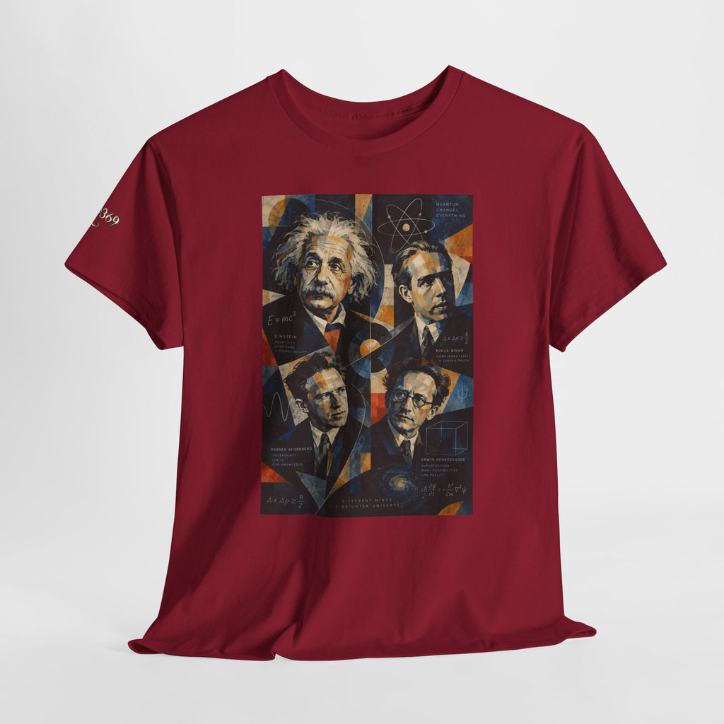 Science Legends Portrait T-Shirt — Einstein, Feynman & More Graphic Tee