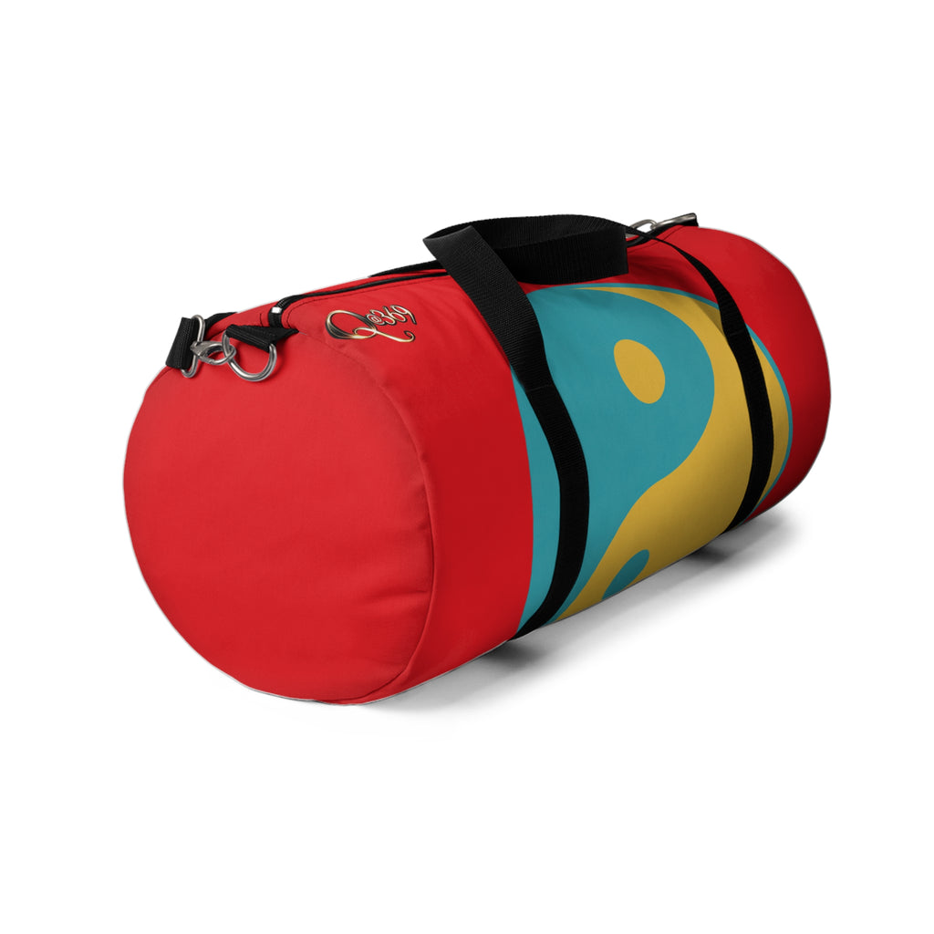 Yin-Yang Duffel Bag, Vibrant Gym Bag, Travel Bag, Sport Bag, Perfect for Yoga, Fitness, and Getaways