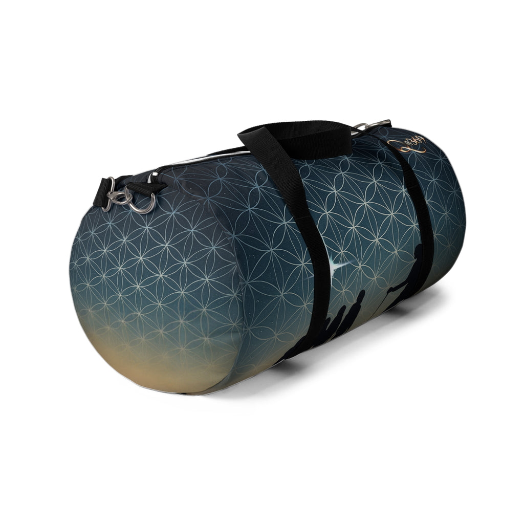 QA369 Sacred Geometry Night Sky Duffel Bag | Adventure, Fitness, and Travel Companion