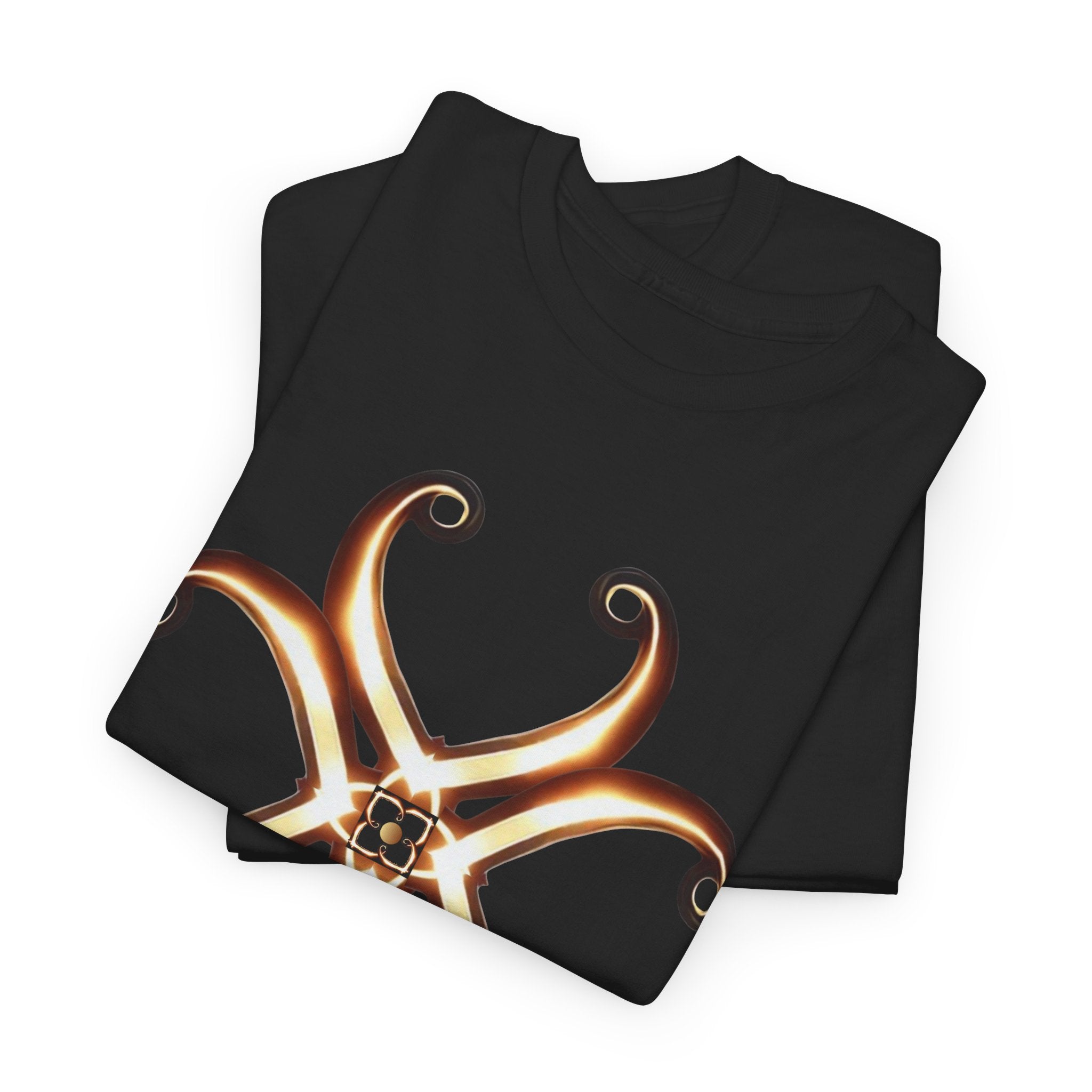 Fractal Starburst Tee — Golden Sacred Geometry Design