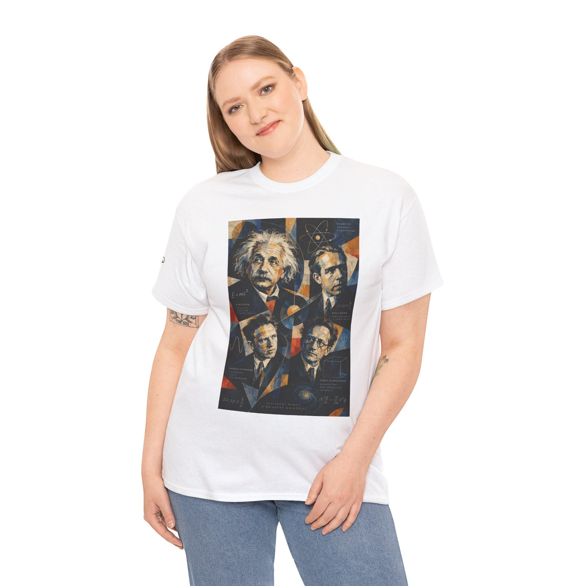 Science Legends Portrait T-Shirt — Einstein, Feynman & More Graphic Tee