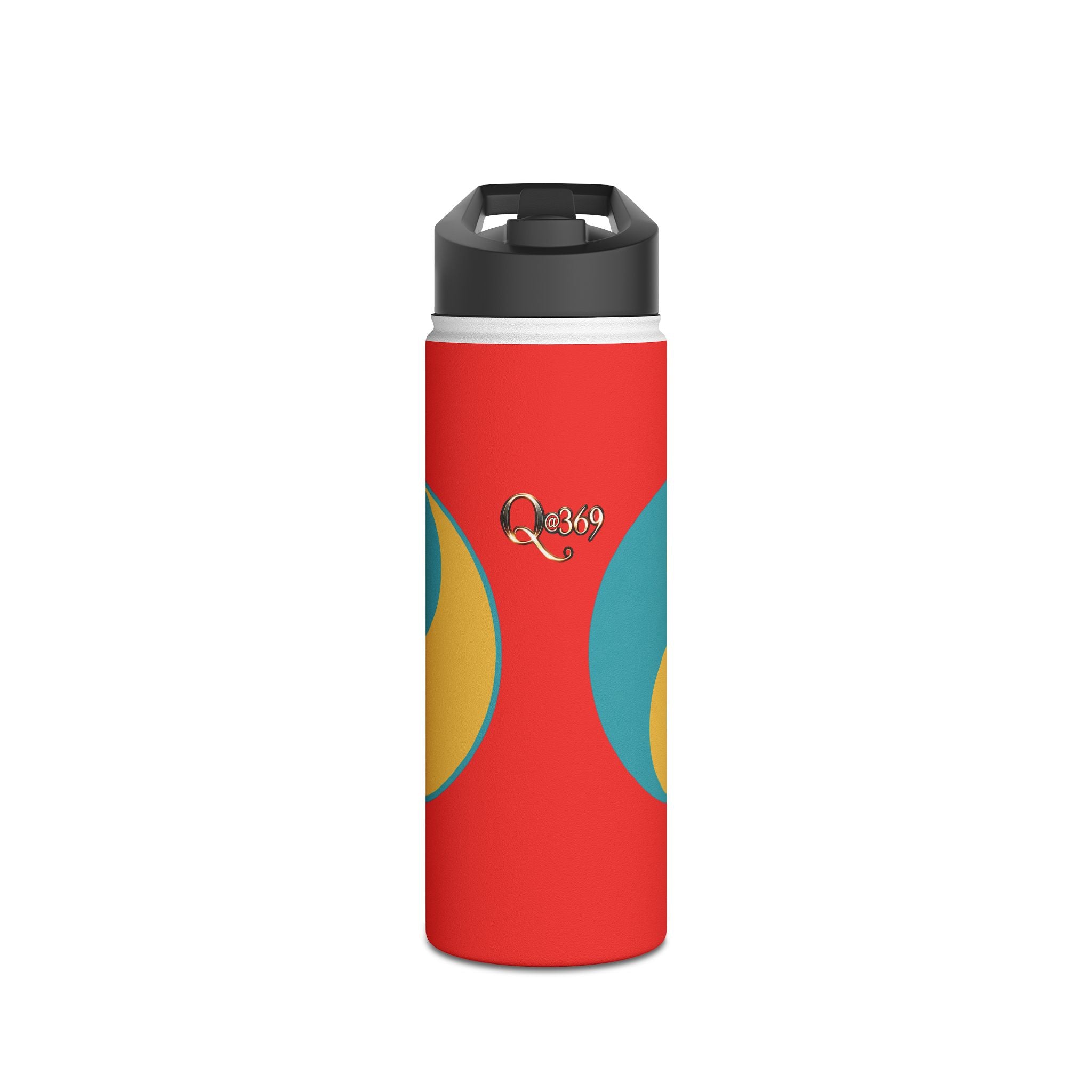 Stainless Steel Water Bottle — Retro Color Block Q369 Design