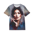 Portrait Graphic Sports Jersey — Artistic Asian Woman AOP Tee