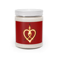 9oz Scented Soy Candle — Flaming Heart Design (White Lid)