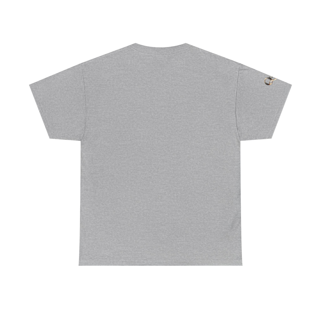 Yin Yang Metallic Graphic Tee — Blue & Gold Balance T-Shirt