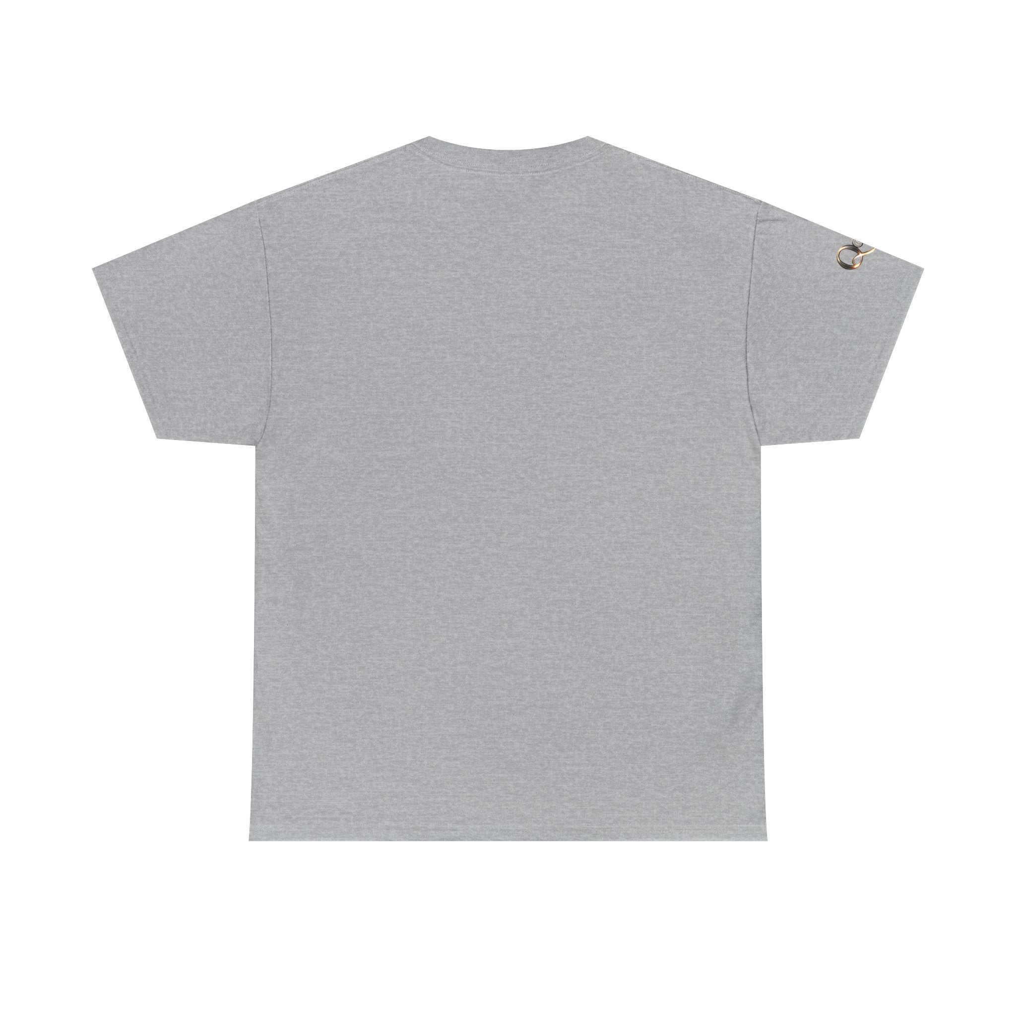 Yin Yang Metallic Graphic Tee — Blue & Gold Balance T-Shirt