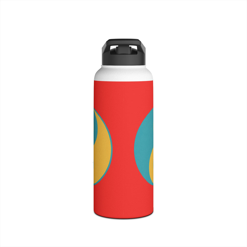 Stainless Steel Water Bottle — Retro Color Block Q369 Design