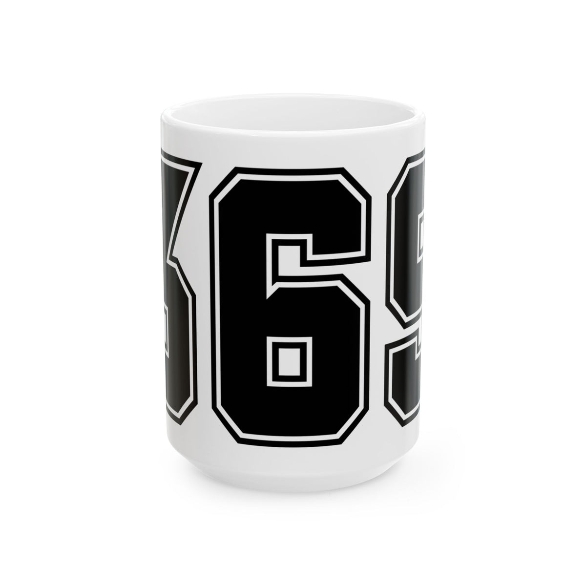 369 Retro Number Ceramic Mug — Vintage Sports Jersey Style Coffee Cup (11oz/15oz)