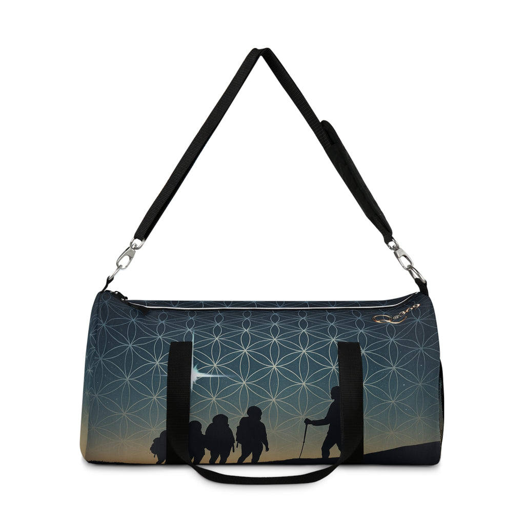 QA369 Sacred Geometry Night Sky Duffel Bag | Adventure, Fitness, and Travel Companion