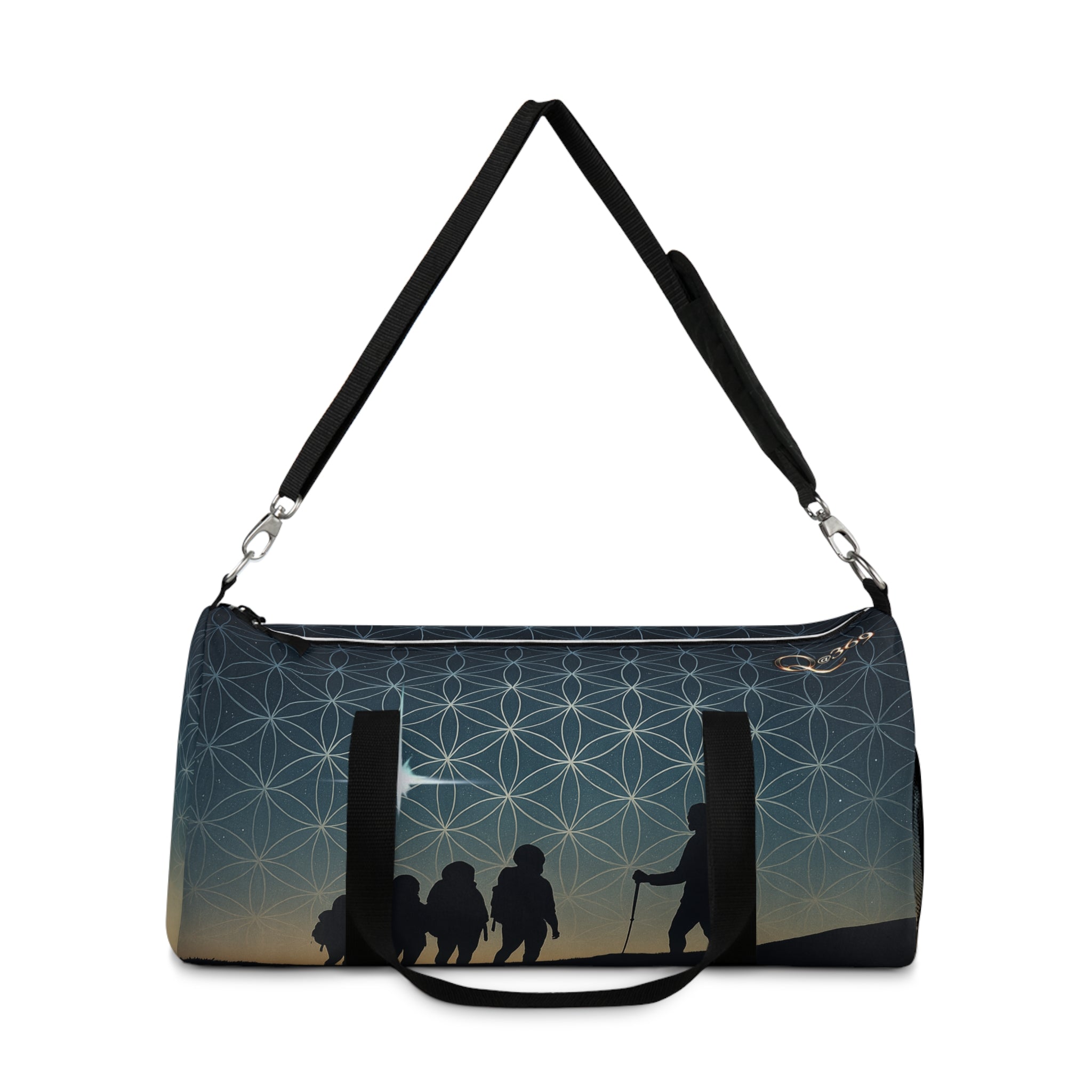 QA369 Sacred Geometry Night Sky Duffel Bag | Adventure, Fitness, and Travel Companion