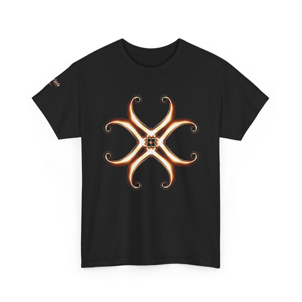Fractal Starburst Tee — Golden Sacred Geometry Design